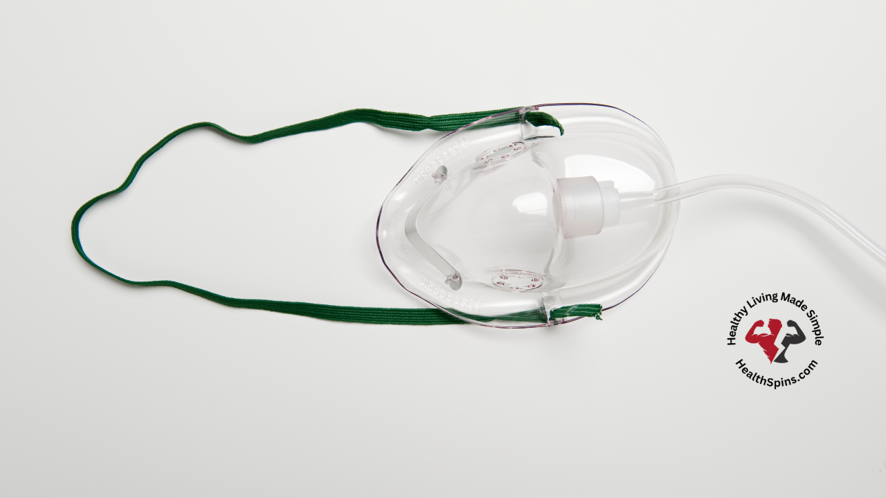 oxygen mask on white background for 3 main types of lung diseases