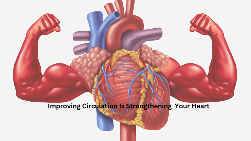 icon image of strong man strengthening his heart to improve circulation