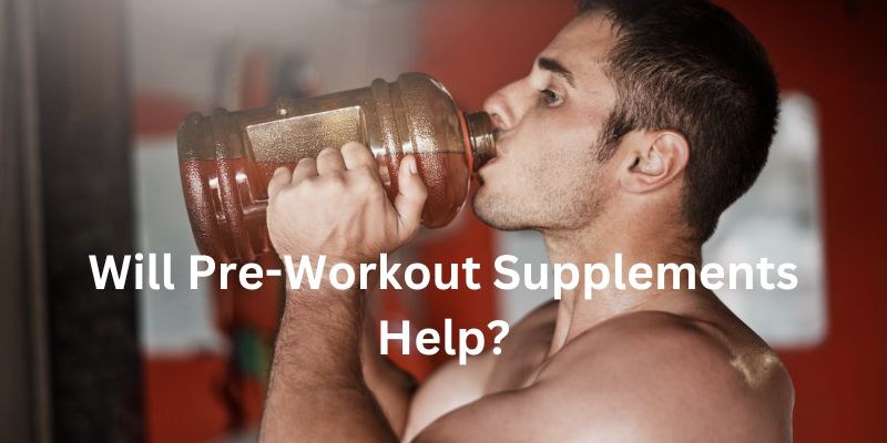 man drinking pre-workout for cardio